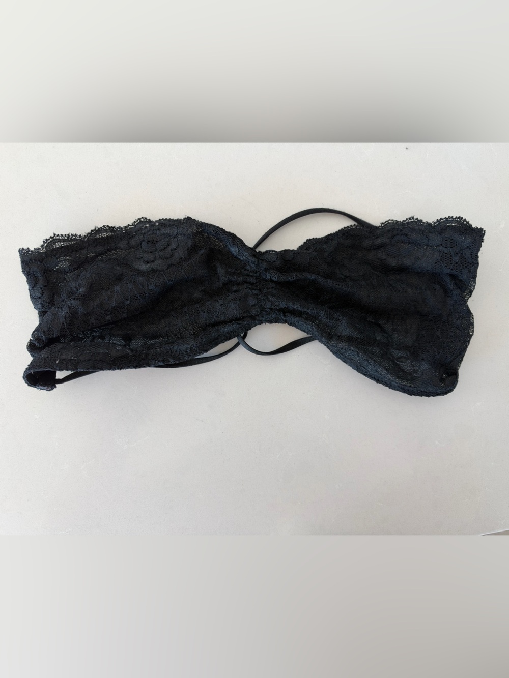 Free People Black Lace Bandeau Bralette M